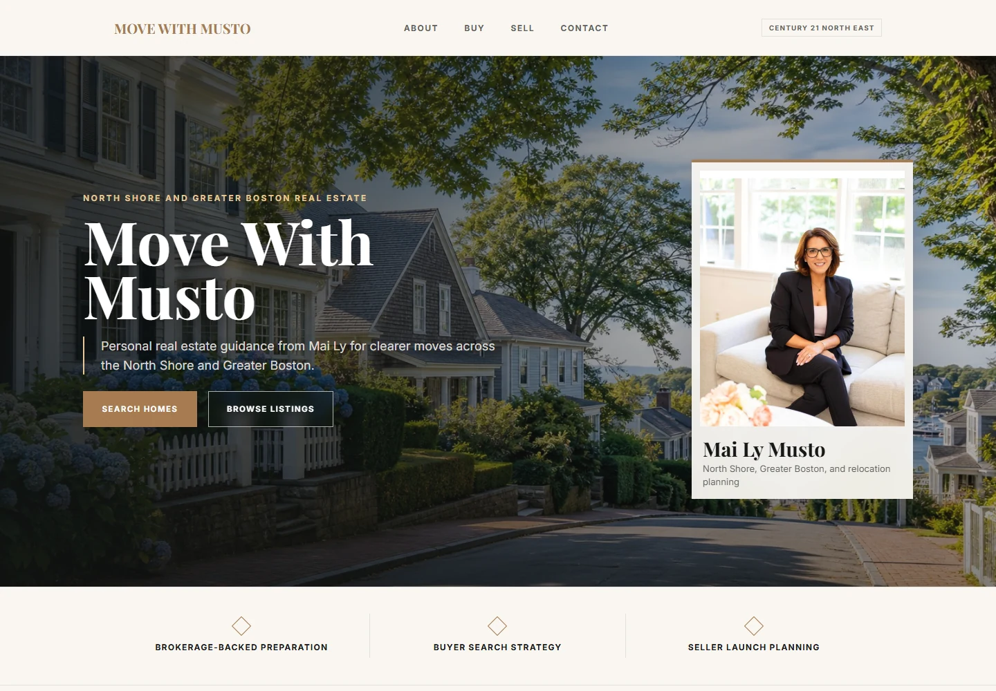 Move With Musto production homepage for Mai Ly Musto real estate.